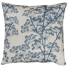 Cow Parsley Cushion. Denim