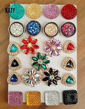 Strong Magnetic Brooch Gold Silver Pin Clip 5 Designs Scarf Shawl Crystal Gift 
