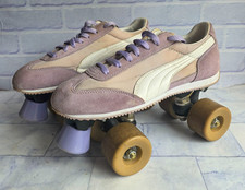 Puma Roller Skates Pink White UK 6 Vintage 1980s Womens Ladies VGC