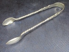 Solid Silver Sugar Tongs with