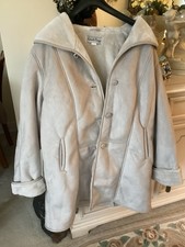 Gabriella Vicenza Fur lined Faux Suede 16/18 Light Beige Coat Jacket  