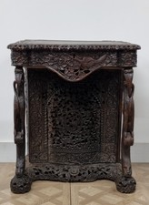 19th Century Anglo-Indian Carved Rosewood Writing Desk