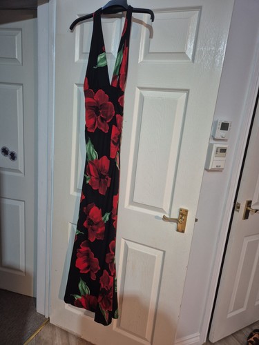 Ladies maxi halterneck dress - ladies,