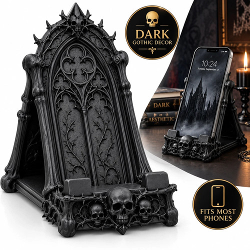 Gothic skull phone stand - skull,