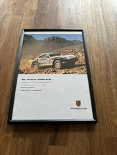 Framed Original Porsche 959 Paris Dakar Rally Magazine Advert Poster Man Cave