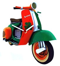 Irish Scooter Clock - Scooter Clocks - Irish Gifts - Irish Gift - MS17-C