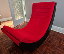 Verner Panton Rocking Chair - Black & Pillar Box Red Excellent condition !