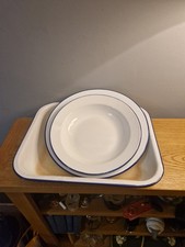 Blue And White Enamelware