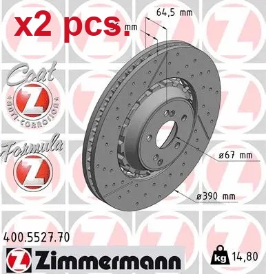 Pcs front brake disc - pcs,