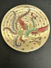 Vintage Vogue Vanities Make Up/Powder Compact-Exotic Bird Design.