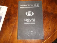 Vintage Classic 1940s ERF Two Axle Rigid Lorry Instruction Book