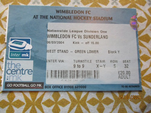 Wimbledon versus - fc,