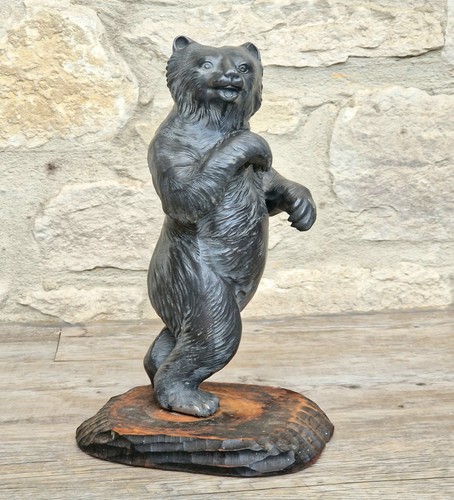 Cast spelter standing bear - spelter,