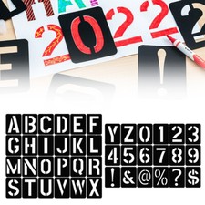42X Copying Stencils Letter Number Symbols Templates Spray Painting Template