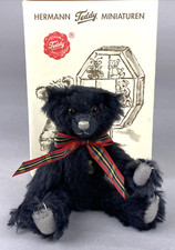 Hermann Ltd Edition Miniature Bear - 14cm - Black Mohair - COA & Box