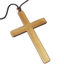 Monk Vicar Gold Cross Necklace
