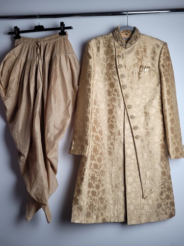 Mens gold brocade indian - brocade,