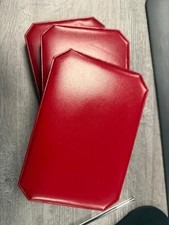 Red Leather-look Pobjoy Mint (UK) Case Box's (x3) Holds 6 Coins