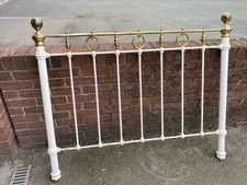 Double bed metal brass head board