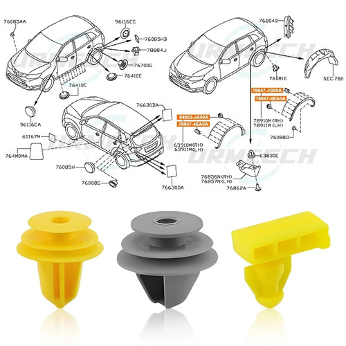 Wheel arch trim - trim, clips