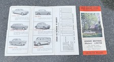 2 Vintage Self Drive Hire Car Leaflets 1960 Morris Minor Ford Anglia Bedford Etc