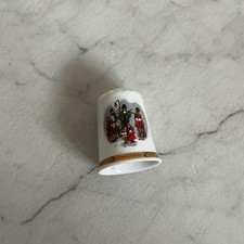 Vintage Christmas Carol Singer Thimble Fine Bone China