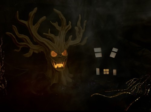 Spooky halloween haunted house - spooky,