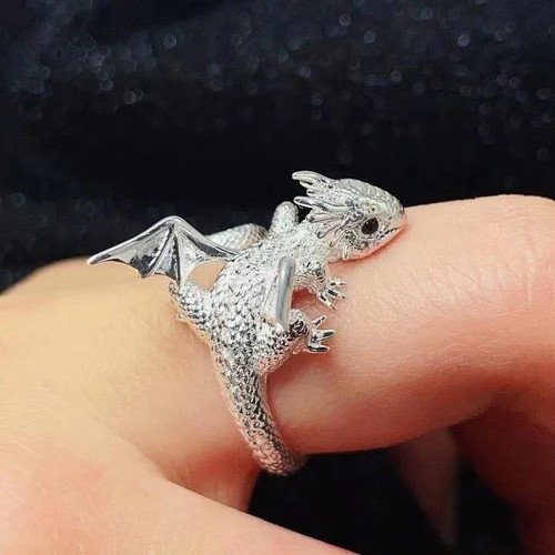Vintage dragon ring - dragon,