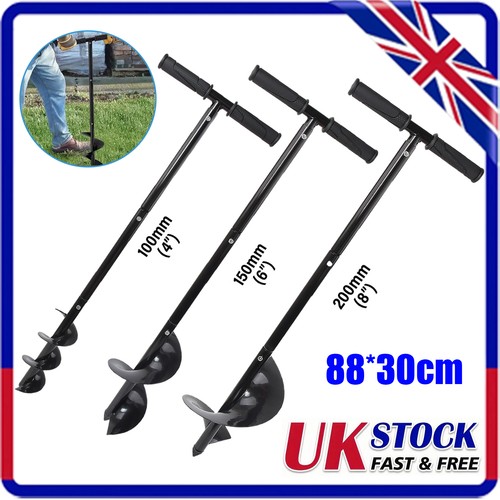 Manual hand earth auger - earth, fence
