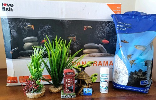 Love fish panorama tank - panorama, 64l
