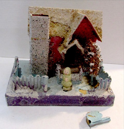 Vtg coconut christmas house - vtg,
