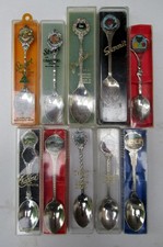 10 Vintage Silver Plated Collectors Spoons England Historical Places & More