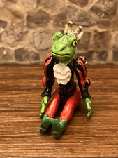Dolls House 1/12 Scale Miniature Hantel Jointed Painted Pewter Frog Prince