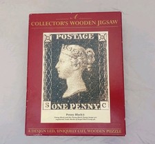 Wentworth Penny Black Wooden Jigsaw with whimsy pieces approx 200 -  COMPLETE