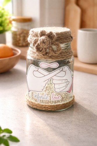 Hand decorated coffee jar - decorated,