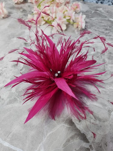 Fuchsia pink feather - fuchsia,