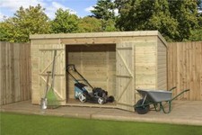Empire 5000 Pent Garden Shed Wooden 10X8 12X8 14X8 SHIPLAP PRESSURE TREATED TONG