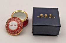 Halcyon Days Enamel Box THANK