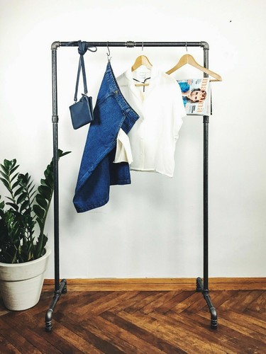 Industrial metal clothes rail - industrial,