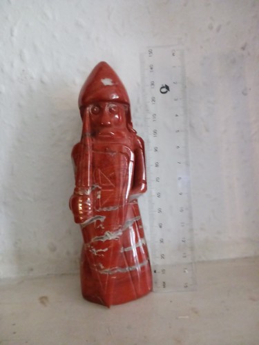 Lewis chessmen carved red - carved,