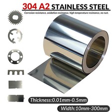 304 Stainless Steel Thin Plate Band Foil Sheet 0.05mm - 0.5mm Metal Strip Roll