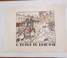 Vintage Print l'ecole de brienne from pictorial History Of Napoleon Vg