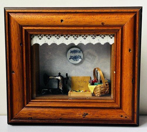Vintage miniature sewing - miniature, room