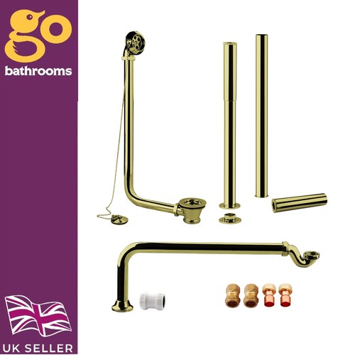 Gold freestanding waste kit - gold,