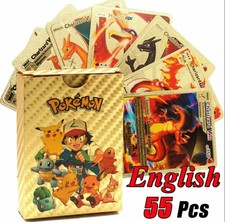 55Pcs New Pokemon Card Metal