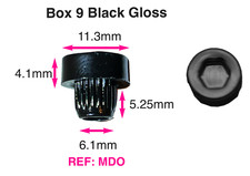 25 x Black Plastic Wheels