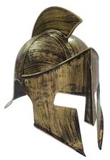Medieval Knight Spartan Helmet Gold Bronze Roman Warrior Greek Adult Costume