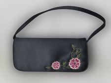 "B.H.S. SMALL EVENING BAG WITH FLORAL PATTERN & BEADS- NEW