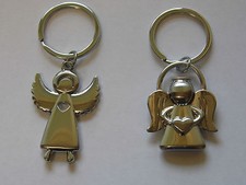 Metal Guardian Angel Keyring
