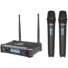 KAM KWM1920 Twin Wireless Multi Channel UHF Handheld System Microphones - Black